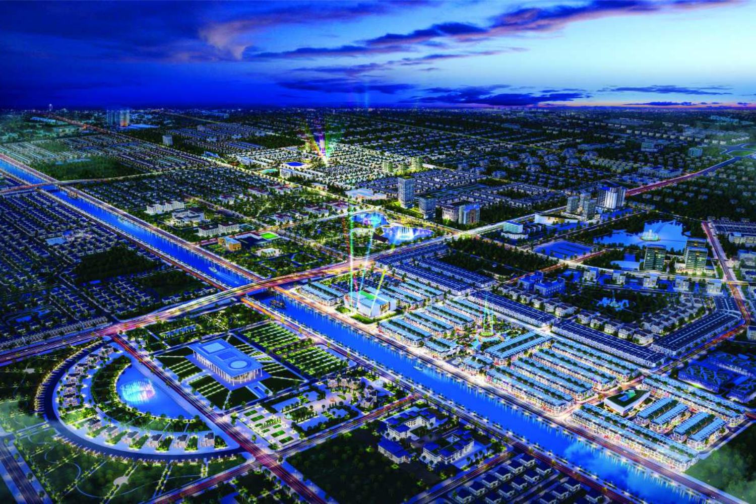 Phối cảnh tổng thể kĐt western pearl hậu giang vị thanh